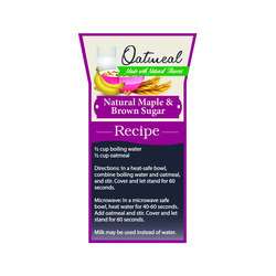 Natural Maple & Brown Sugar Oatmeal 10lb